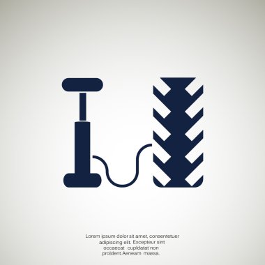 Hava pompası ve lastik web simgesi