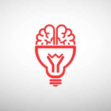 Ampul simgesi olan beyin