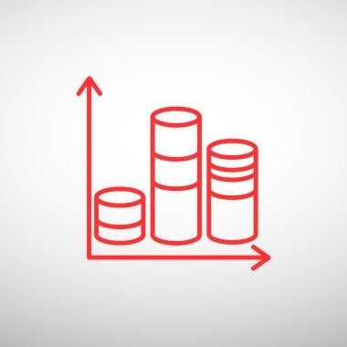 Sütunlar basit web simgesi ile grafik