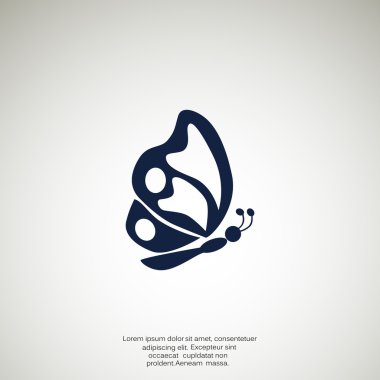 Basit kelebek web simgesi