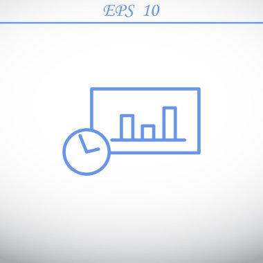 Saat web simgesi ile grafik