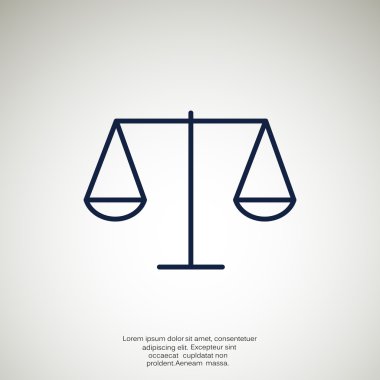 Adalet basit web simgesi ölçekleri