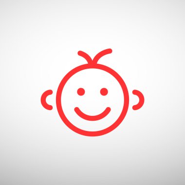 Mutlu bir çocuk yüzü doodle