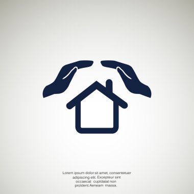 Eller basit simgesi olan ev