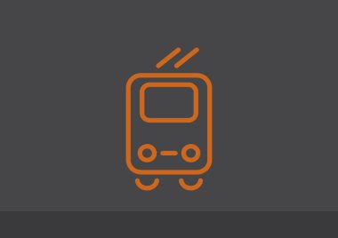 Basit tramvay web simgesi