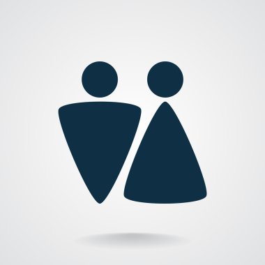 Cinsiyet işaretleri ile WC simgesi