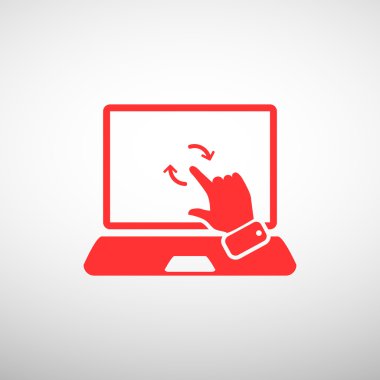 Dokunmatik ekranda dizüstü web simgesi