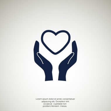 Eller basit simgesi kalp