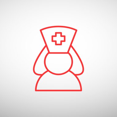 Hemşire siluet web simgesi