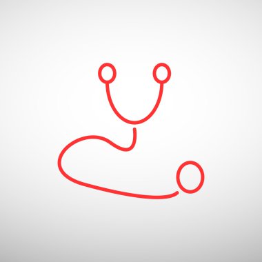 Stetoskop basit web simgesi