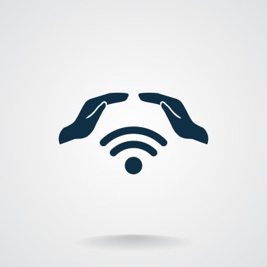 Radyo dalgaları ile el simgesi