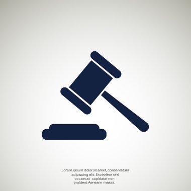 Açık artırma çekiç basit web simgesi