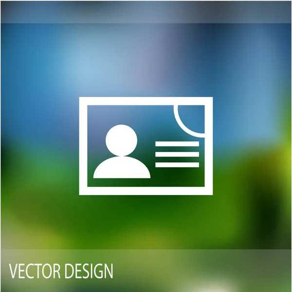 Dokument, určující identitu webové ikony, jednoduché vektorové ilustrace — Stockový vektor