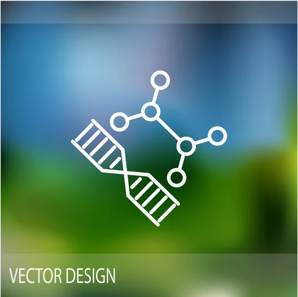 Dna-Genetik-Web-Symbol — Stockvektor