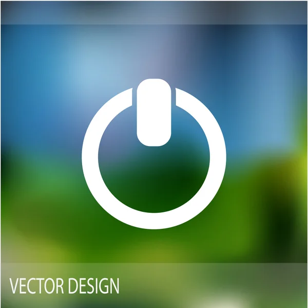 Bouton d'alimentation icône web simple — Image vectorielle