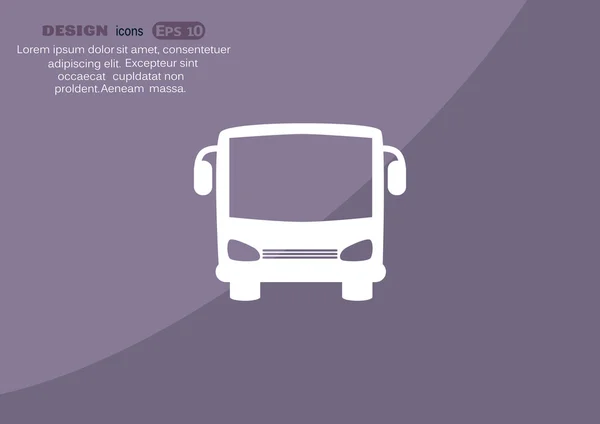 Einfache Bus Front Web-Ikone — Stockvektor