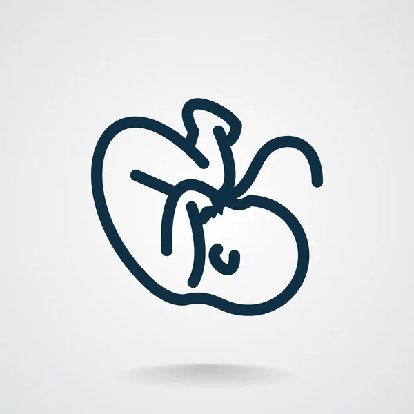 Bebê embrião com símbolo umbilical —  Vetores de Stock
