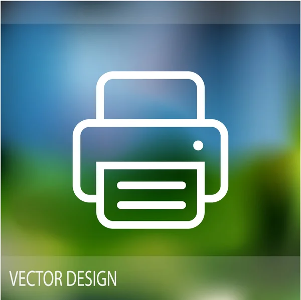 Working printer with paper — Stock Vector