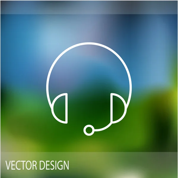 Auriculares icono web de muebles — Vector de stock