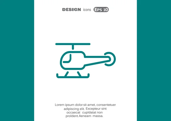 Einfaches Helikopter-Websymbol — Stockvektor