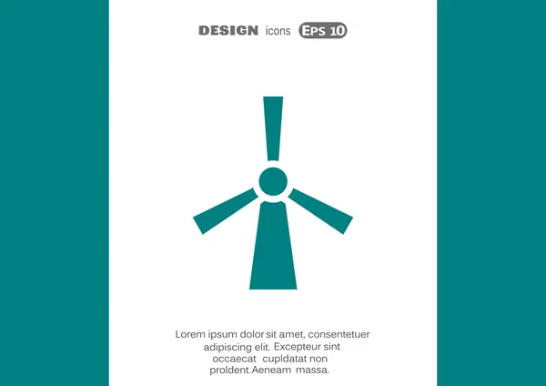 Wind generator web pictogram — Stockvector