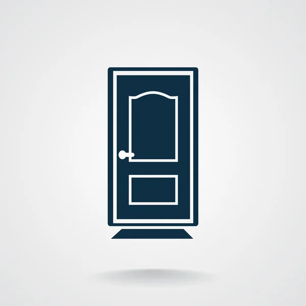 Stängd dörr spindelväv ikonen — Stock vektor