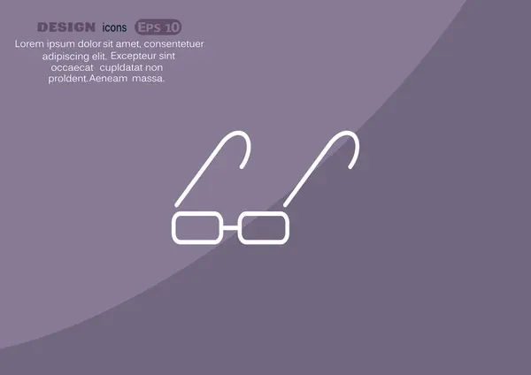 Rektangulära glasögon enkel ikon — Stock vektor