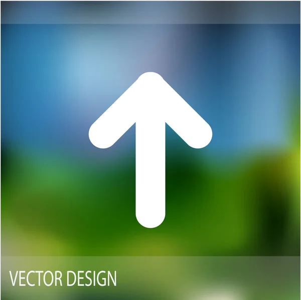 Flecha apuntando hacia arriba icono — Vector de stock