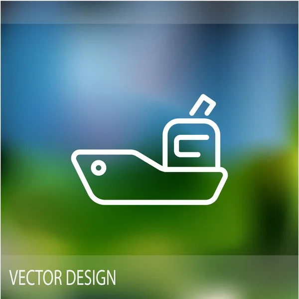 Simple remolcador icono web — Vector de stock