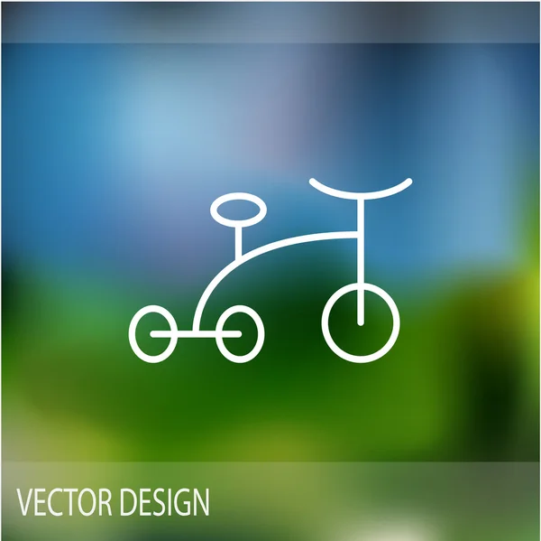 Bebé triciclo icono simple — Vector de stock