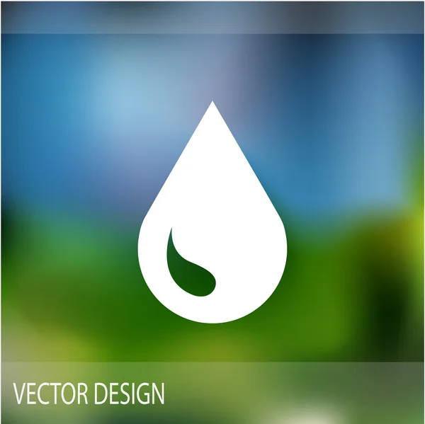 Gouttelette liquide icône web simple — Image vectorielle