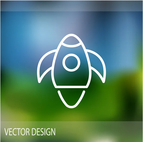 Eenvoudige raket web pictogram — Stockvector