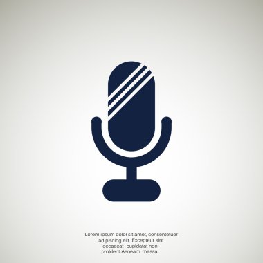 Basit mikrofon web simgesi