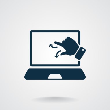 Dokunmatik ekranda dizüstü web simgesi