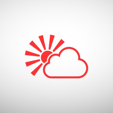 Güneş bulut basit simgesiyle