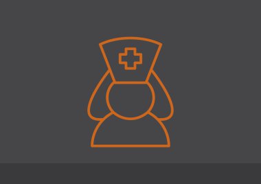 Hemşire siluet web simgesi