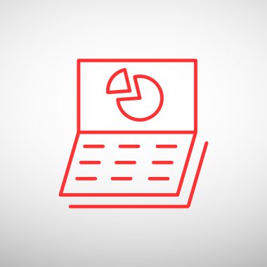 Basit laptop ile grafik ekran üzerinde