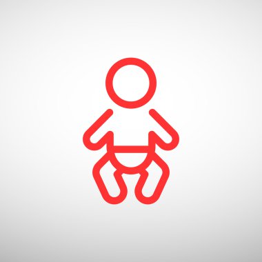 Basit çizgiler bebek bebek simge