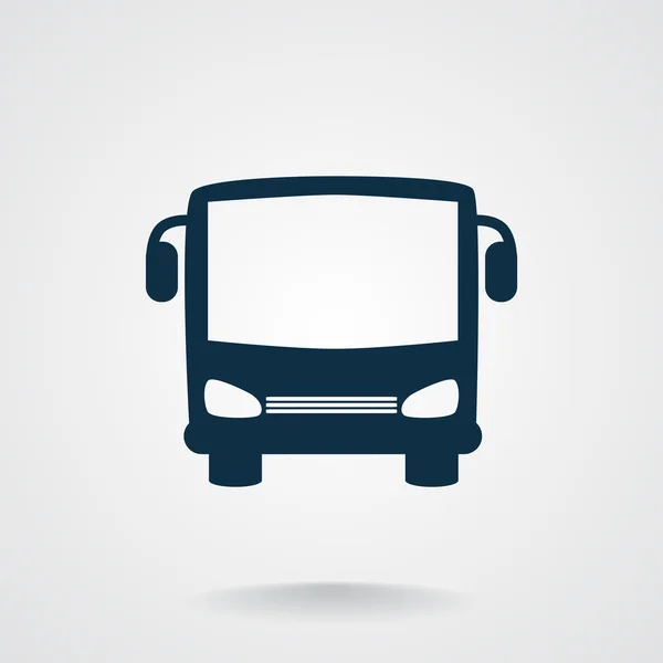 Eenvoudige bus front web pictogram — Stockvector