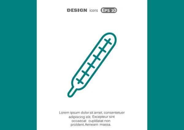 Medicinsk termometer spindelväv ikonen — Stock vektor