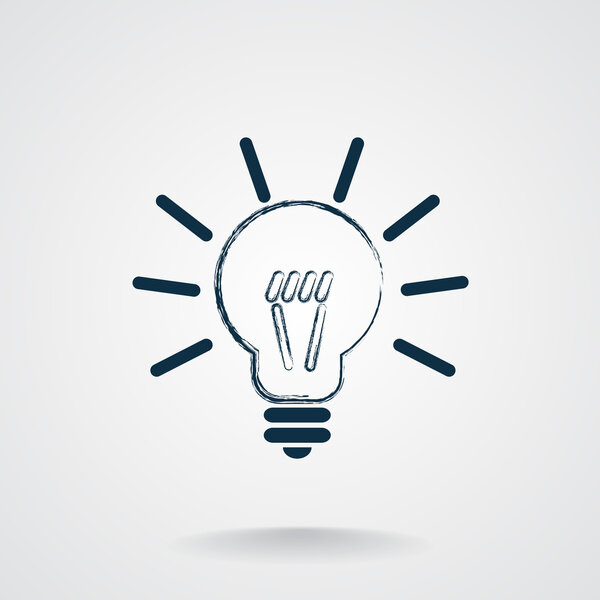 Light bulb web icon, idea creative conception