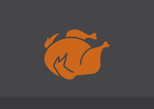 Icona web pollo arrosto — Vettoriale Stock