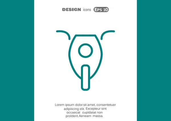 Eenvoudige motorfiets web pictogram — Stockvector