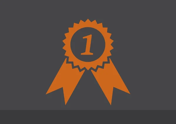 Médaille pour la première place icône web — Image vectorielle