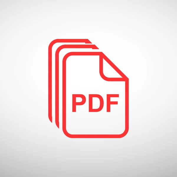 Arquivos PDF ícone web simples — Vetor de Stock