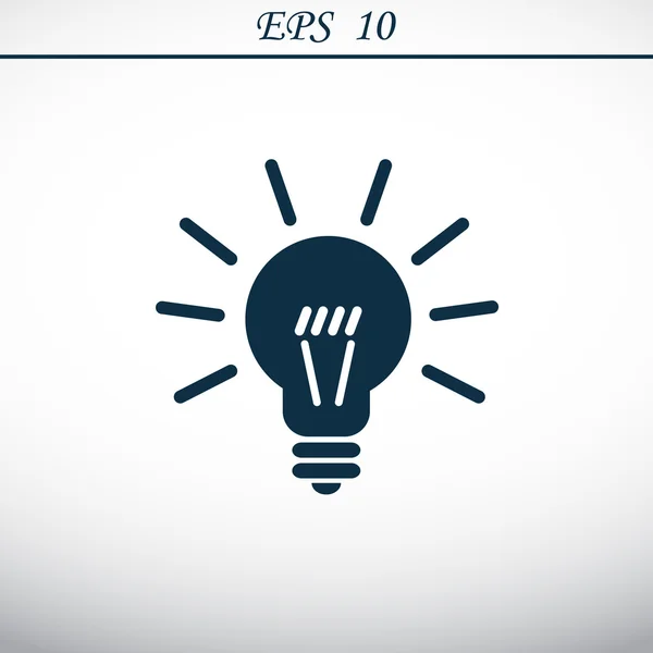 Light bulb web icon, idea creative conception — Stock Vector