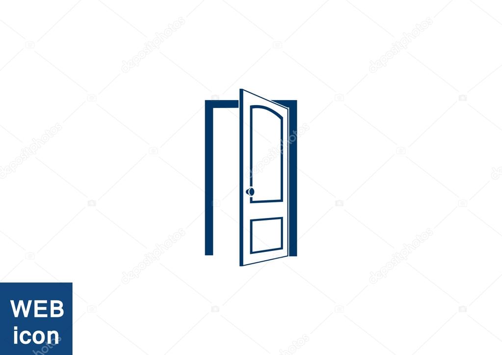 Opened door web icon