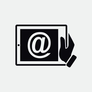 Dijital tablet basit web simgesi 