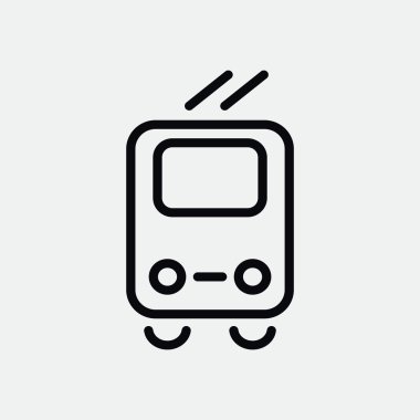 Basit tramvay web simgesi 