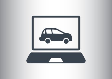 Dizüstü ekran simgesini araba ile